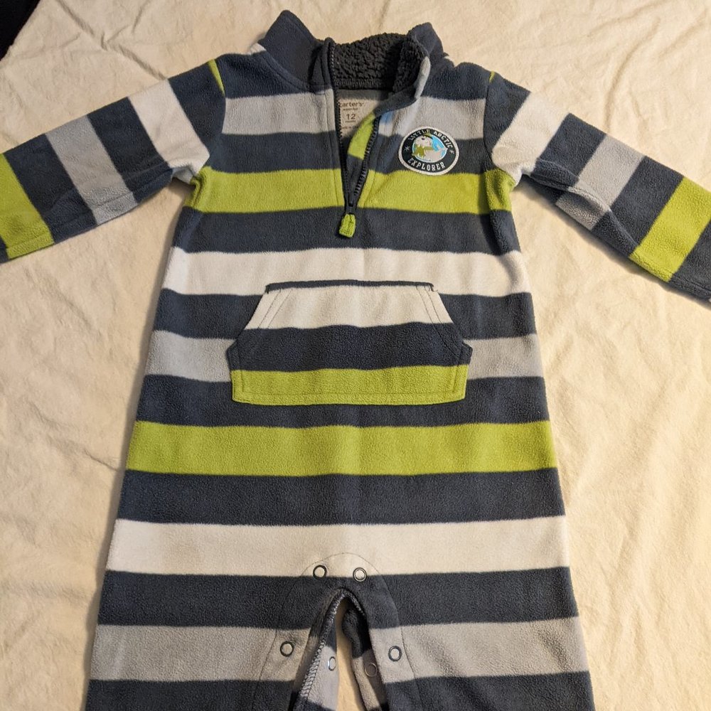 Little Arctic Explorer Fleece Romper Bodysuit